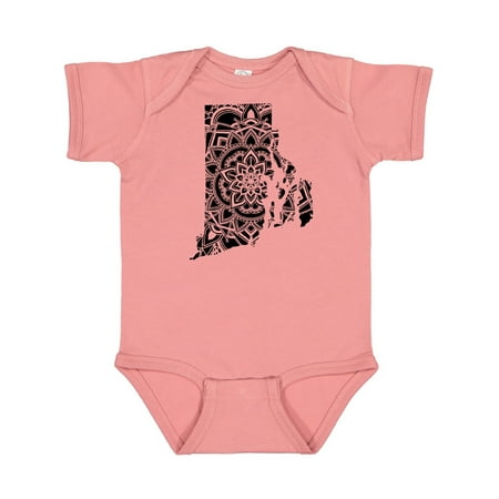 Inktastic Rhode Island Silhouette Mandala Gift Baby Boy or Baby Girl Bodysuit