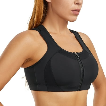 CtriLady Sports Bras for Women High Impact with Front Closure Full Coverage Workout Bras Padded Racerback Support Wireless Supportive Bra(Black Medium)
CtriLady Sports Bras for Women High Impact with Front Closure Full Coverage Workout Bras Padded Racerback Support Wireless Supportive Bra(Black Medium)