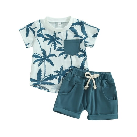 Sunisery Baby Boy Summer Beach Suit Palm Print Hawaiian T-Shirt Tops Drawstring Shorts 
Sunisery Baby Boy Summer Beach Suit Palm Print Hawaiian T-Shirt Tops Drawstring Shorts