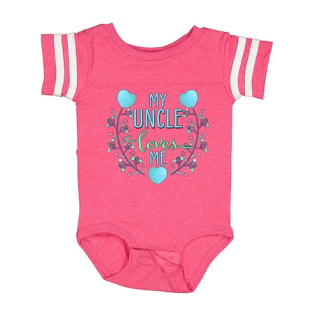 Inktastic My Uncle Loves Me with Flowers and Hearts Gift Baby Boy or Baby Girl Bodysuit
Inktastic My Uncle Loves Me with Flowers and Hearts Gift Baby Boy or Baby Girl Bodysuit
