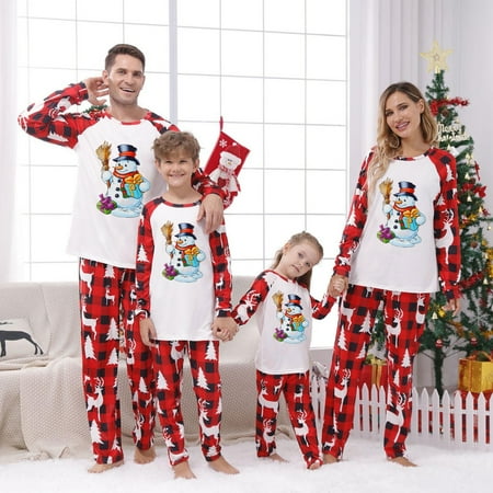 Cuhas Women Christmas Parent-Child Suit Round Neck Long Sleeve Plaid Christmas Homewear Suit
Cuhas Women Christmas Parent-Child Suit Round Neck Long Sleeve Plaid Christmas Homewear Suit