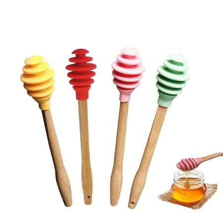SPRING PARK Silicone Honey Dipper Spoon Drizzle Stick Honey Mixing Stirrer Dip Spiral Server Kitchen Gadget Tool
SPRING PARK Silicone Honey Dipper Spoon Drizzle Stick Honey Mixing Stirrer Dip Spiral Server Kitchen Gadget Tool