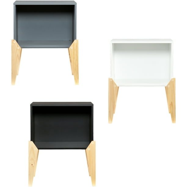 Holly & Martin Ottico 3-Piece Side Tables, Black/Grey/White