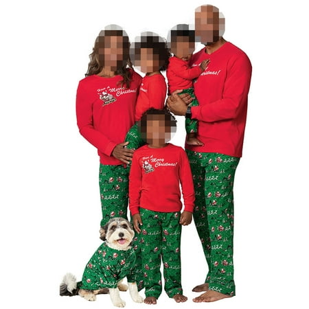 wybzd Christmas Pajamas Set Santa and Letters Print Long-sleeve Family Matching Sleepwear for The Dog Baby Kids Teens and Adults
wybzd Christmas Pajamas Set Santa and Letters Print Long-sleeve Family Matching Sleepwear for The Dog Baby Kids Teens and Adults