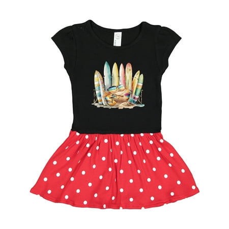 Inktastic Surfing Summer Surfboard Art Gift Toddler Girl Dress