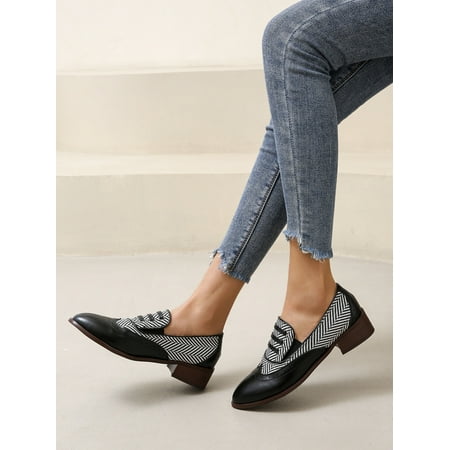 Colorblock Striped Loafers Women‘s Footwear