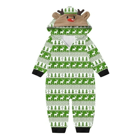 Family Christmas Pjs Matching Sets Plus Size Lenago Fashionable Christmas Print Family European And American Pajamas Parent-child Suit Baby Clearance