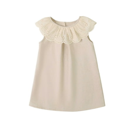 Pimfylm Toddler Spring Dresses/Baby Girl Dress Girls Ruffle Sleeve Bowknot Dress/2023/ Beige 3-4 Years
Pimfylm Toddler Spring Dresses/Baby Girl Dress Girls Ruffle Sleeve Bowknot Dress/2023/ Beige 3-4 Years