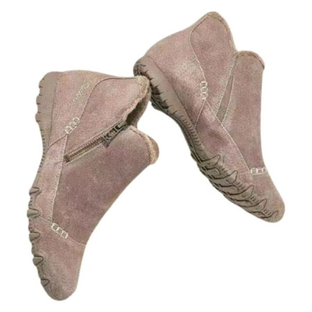 Women s Suede Boots with Side Zipper Flat Warm Ankle Boots Vintage Style Easy to Put on Winter Outdoor Supply 35 Khaki
Women s Suede Boots with Side Zipper Flat Warm Ankle Boots Vintage Style Easy to Put on Winter Outdoor Supply 35 Khaki