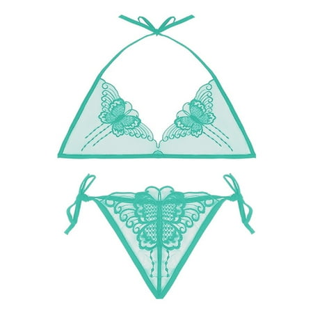 ALSLIAO Women Push Up Sexy Sheer Breathable Lingerie Bra Setknicker Underwear Underpant Green
ALSLIAO Women Push Up Sexy Sheer Breathable Lingerie Bra Setknicker Underwear Underpant Green