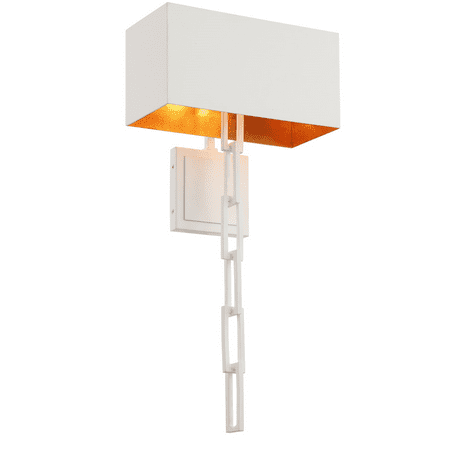 Matte White and Antique Gold Tone Finish Wall Sconces 6 Wide Steel Material Medium 2 Light Fixture
Matte White and Antique Gold Tone Finish Wall Sconces 6 Wide Steel Material Medium 2 Light Fixture