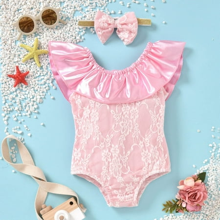 Wolfast Promotion Toddler Baby Girls Summer Cute Lace Ruffles Pleated Bow Headdress One-piece Swimsuit
Wolfast Promotion Toddler Baby Girls Summer Cute Lace Ruffles Pleated Bow Headdress One-piece Swimsuit