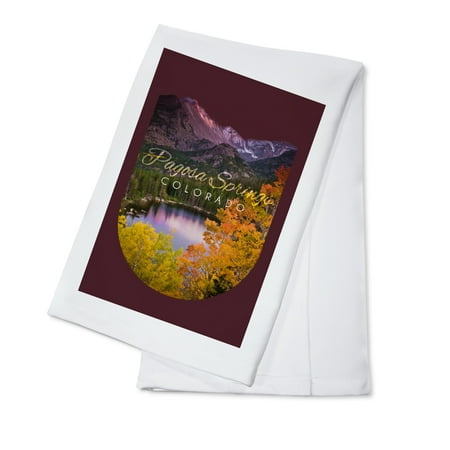 

Pagosa Springs Colorado Purple Sky and Lake Contour (100% Cotton Tea Towel Decorative Hand Towel Kitchen and Home)
