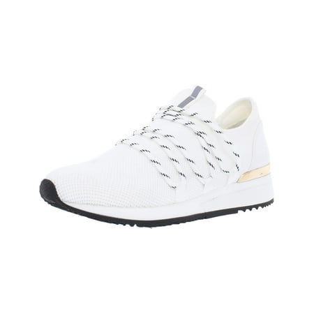 J/Slides Womens Mara Knit Fitness Fashion Sneakers White 8 Medium (B M)