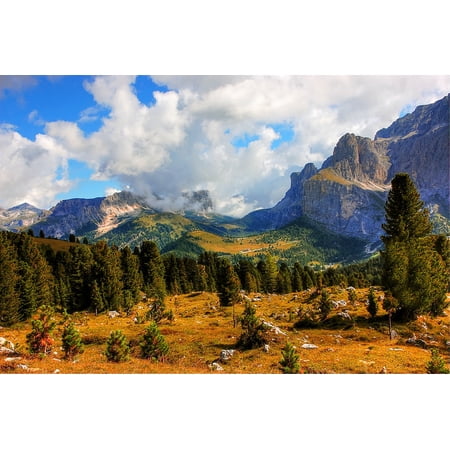 Canvas Print Alpine Mountains Dolomites South Tyrol Italy Stretched Canvas 10 x 14