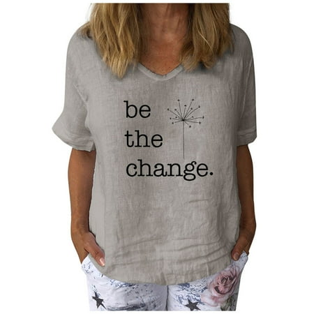 Tank Top for Women Sexy Tops for Women Trendy Women Summer Loose Fit Print Crew Neck T-Shirt Short Sleeve Cotton Linen Tops Tshirts Shirts for Women Savings Clearance Shirts for Women Gray L
Tank Top for Women Sexy Tops for Women Trendy Women Summer Loose Fit Print Crew Neck T-Shirt Short Sleeve Cotton Linen Tops Tshirts Shirts for Women Savings Clearance Shirts for Women Gray L