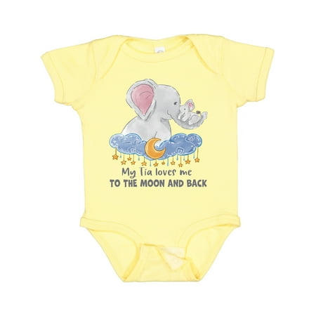 Inktastic My Tia Loves Me to the Moon and Back Elephant Family Gift Baby Boy or Baby Girl Bodysuit
Inktastic My Tia Loves Me to the Moon and Back Elephant Family Gift Baby Boy or Baby Girl Bodysuit