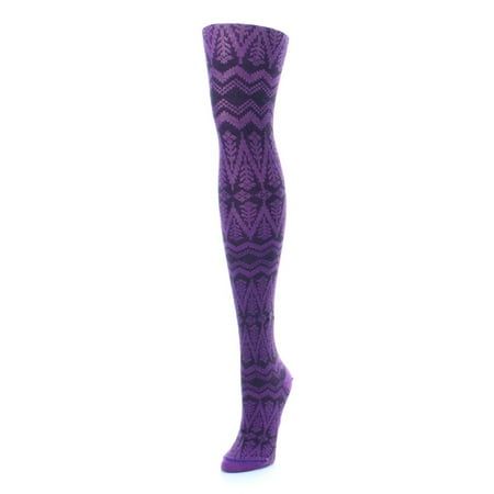 MeMoi Tree Zag Geometric Sweater Tights - Womens - Female