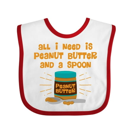 Inktastic Peanut Butter Spoon Gift Baby Boy or Baby Girl Bib
