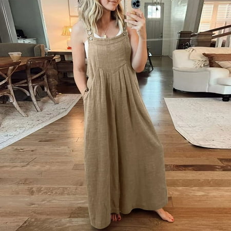 Podplug Fashion 2023 Jumpsuits for Women Women s Summer Casual Solid Color Loose Retro Cotton Linen Overalls Jumpsuit
Podplug Fashion 2023 Jumpsuits for Women Women s Summer Casual Solid Color Loose Retro Cotton Linen Overalls Jumpsuit