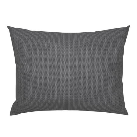 Chevron Charcoal Texas Modern Herringbone Hand Drawn Pillow Sham by Roostery