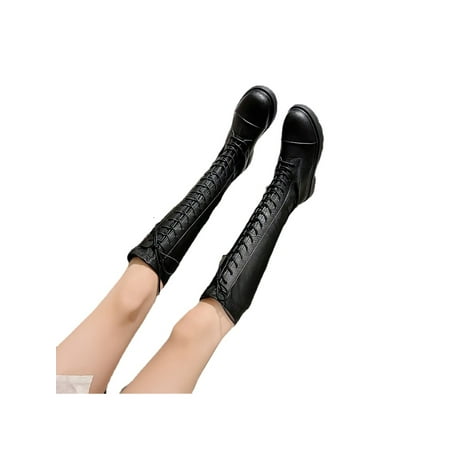 SIMANLAN Ladies High Calf Bootie Back Zipper Bike Boot Lace Up Riding Boots Office Anti-slip Tall Booties Outdoor Chunky Winter Shoes Black 7.5
SIMANLAN Ladies High Calf Bootie Back Zipper Bike Boot Lace Up Riding Boots Office Anti-slip Tall Booties Outdoor Chunky Winter Shoes Black 7.5