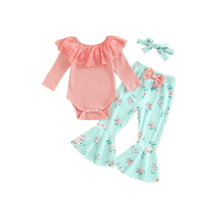 Bagilaanoe 3pcs Newborn Baby Girl Long Pants Set Lace Ruffles Long Sleeve Romper Tops + Flared Trousers + Headband 6M 12M 18M 24M Infant Casual Outfits
Bagilaanoe 3pcs Newborn Baby Girl Long Pants Set Lace Ruffles Long Sleeve Romper Tops + Flared Trousers + Headband 6M 12M 18M 24M Infant Casual Outfits