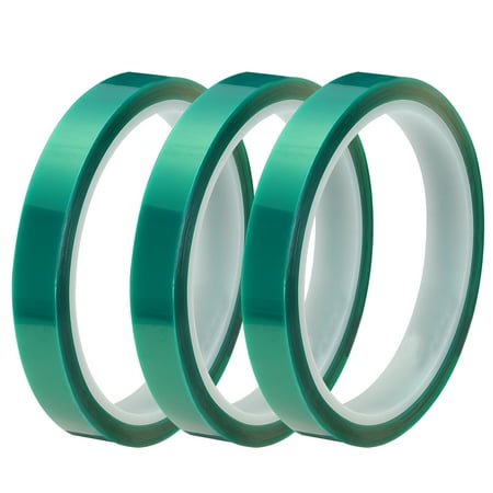 Uxcell Resin Tape Silicone Adhesive Tape High Temperature Resistance for Epoxy Resin 0.51 Inch Wide 108FT Long 3PCS