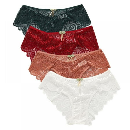 WBQ Women s Lace Panties Mid Rise Briefs Plus Size Comfy Ladies Underwear 4 Pack
WBQ Women s Lace Panties Mid Rise Briefs Plus Size Comfy Ladies Underwear 4 Pack