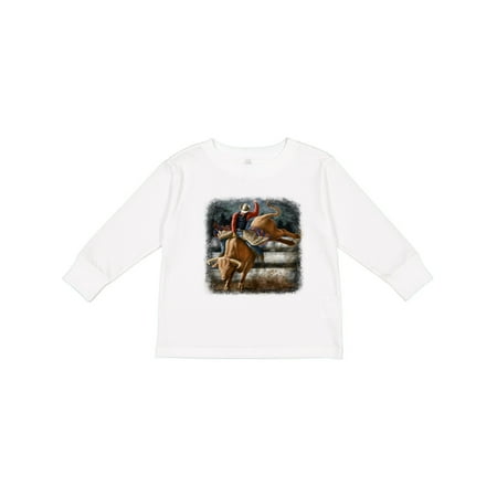 Inktastic Bull Riding Gift Toddler Boy or Toddler Girl Long Sleeve T-Shirt