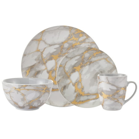 S & Co. Dinnerset 16PC Gold Marble