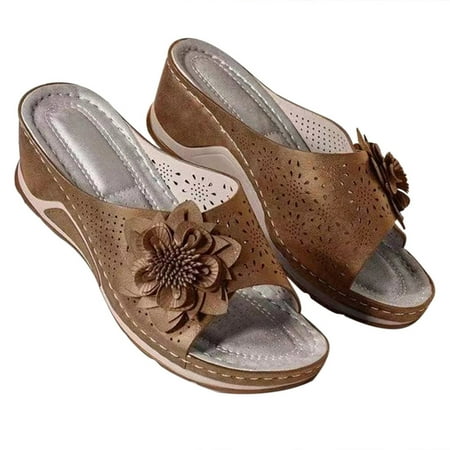 Plus Size Sandals Women s Woven Flower Wedge Slippers For Indoor Outdoor Wear 
Plus Size Sandals Women s Woven Flower Wedge Slippers For Indoor Outdoor Wear