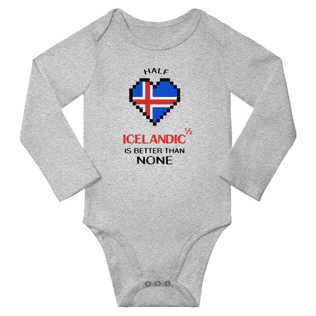 1/2 Half Icelandic is Better Than None Cute Baby Long Slevve Bodysuit (Gray 12-18 Months)
1/2 Half Icelandic is Better Than None Cute Baby Long Slevve Bodysuit (Gray 12-18 Months)