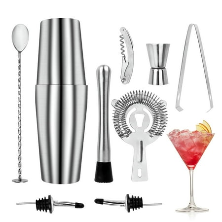WOVTE Cocktail Making Set 9 Pcs Cocktail Shaker with 750ml Stainless Steel Bar Tool Set Wine Mixer Bottle Opener Broken Popsicle Wine Pourer Ice Clip Measuring Cup
WOVTE Cocktail Making Set 9 Pcs Cocktail Shaker with 750ml Stainless Steel Bar Tool Set Wine Mixer Bottle Opener Broken Popsicle Wine Pourer Ice Clip Measuring Cup