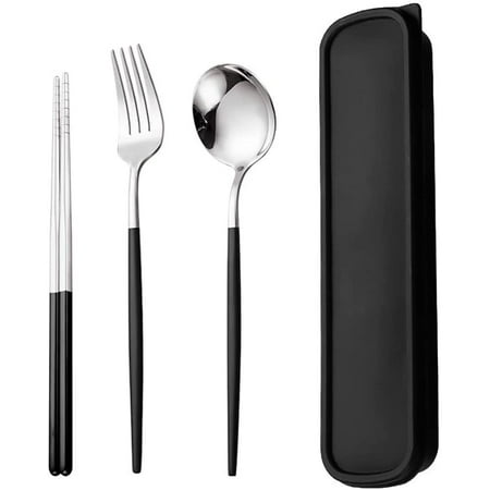 Portable Stainless Steel Tableware Set 4pcs Multifunction Cutlery Reusable Fork Spoon Chopsticks Durable Dishwasher Safe Flatware Utensils for Camping Picnic Office Lunch
Portable Stainless Steel Tableware Set 4pcs Multifunction Cutlery Reusable Fork Spoon Chopsticks Durable Dishwasher Safe Flatware Utensils for Camping Picnic Office Lunch