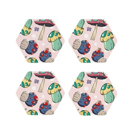 Yiaed Mushroom Print Leather Coasters for Drinks - Cup Coasters Coffee Table Kitchen Table Bar Home & Office Gifts Handmade Drink Coasters-Hexagon
Yiaed Mushroom Print Leather Coasters for Drinks - Cup Coasters Coffee Table Kitchen Table Bar Home & Office Gifts Handmade Drink Coasters-Hexagon