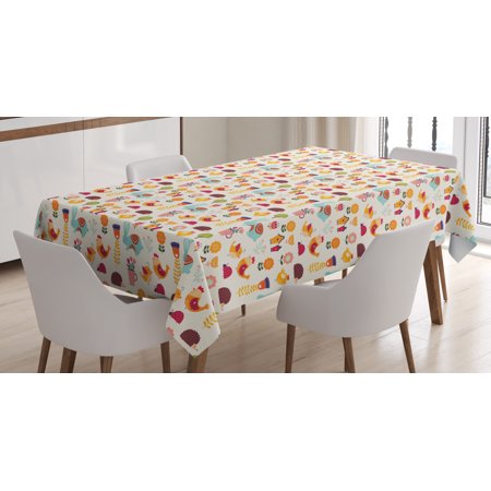 Colorful Tablecloth Countryside Farming Theme with Cute Little Bunny Chicken and Flowers in the Pots Rectangular Table Cover for Dining Room Kitchen 52 X 70 Multicolor by Ambesonne
Colorful Tablecloth Countryside Farming Theme with Cute Little Bunny Chicken and Flowers in the Pots Rectangular Table Cover for Dining Room Kitchen 52 X 70 Multicolor by Ambesonne