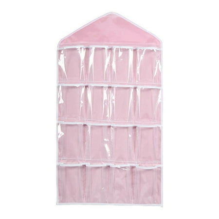 16 Pockets Clear Over Door Hanging Bag Shoe Rack Hanger Underwear Socks Bra Closet Storage Tidy Organizer (Pink)
16 Pockets Clear Over Door Hanging Bag Shoe Rack Hanger Underwear Socks Bra Closet Storage Tidy Organizer (Pink)