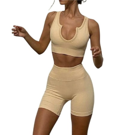 Liveday Sports Suit Seamless Knitted Sports Bra Shorts Yoga Suit Fitness Suit Solid Color Comfortable and Soft
Liveday Sports Suit Seamless Knitted Sports Bra Shorts Yoga Suit Fitness Suit Solid Color Comfortable and Soft