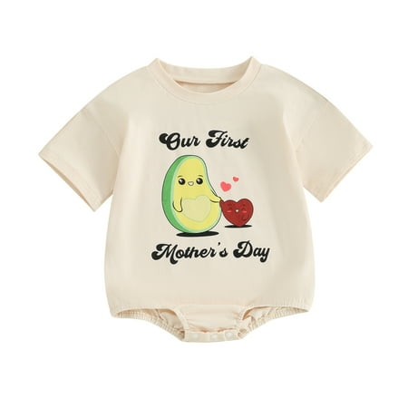 Inevnen Baby Romper Short Sleeve Crew Neck Avocado Letters Print Summer Bodysuit Clothes
Inevnen Baby Romper Short Sleeve Crew Neck Avocado Letters Print Summer Bodysuit Clothes