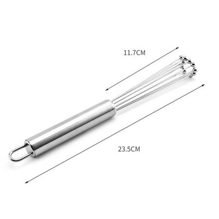Stainless Steel Egg Stirring Bead Ball Whisk Manual Mixer Hand Held Egg Beater