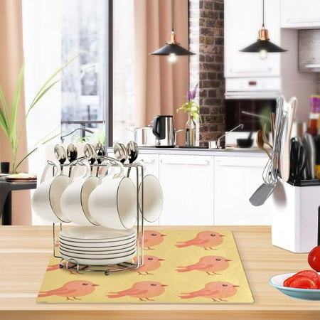 Kitchen Leather Drying Mat 17.7*11.8*0.12 Inch Kitchen Drying Mat Coffee Machine Mat Dish Drying Mats Fast Water Absorption Beautiful Fashion Cartoon Red Cute Bird 
Kitchen Leather Drying Mat 17.7*11.8*0.12 Inch Kitchen Drying Mat Coffee Machine Mat Dish Drying Mats Fast Water Absorption Beautiful Fashion Cartoon Red Cute Bird