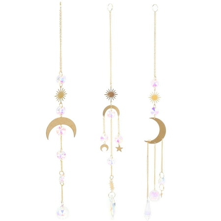 Hemoton 3Pcs Sun Moon Crystal Decors Hanging Wedding Party Supplies Prism-design Pendant
Hemoton 3Pcs Sun Moon Crystal Decors Hanging Wedding Party Supplies Prism-design Pendant