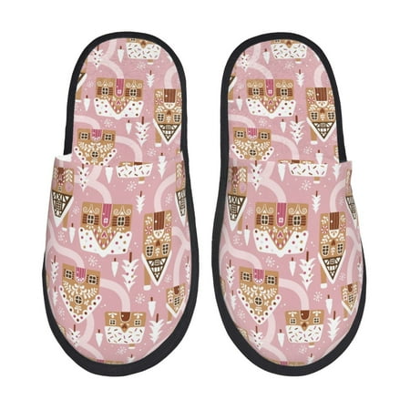 Yiaed Gingerbread Houses Pink Wonderland Print Unisex House Slippers Slip on Warm Shoes Indoor Outdoor with Anti-slip sole-Large
Yiaed Gingerbread Houses Pink Wonderland Print Unisex House Slippers Slip on Warm Shoes Indoor Outdoor with Anti-slip sole-Large