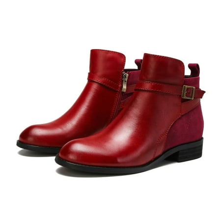 Round Toe Short Heel Booties Odor-proof and Shock-absorbing Suitable for Indoor Outdoor 38 Red
Round Toe Short Heel Booties Odor-proof and Shock-absorbing Suitable for Indoor Outdoor 38 Red
