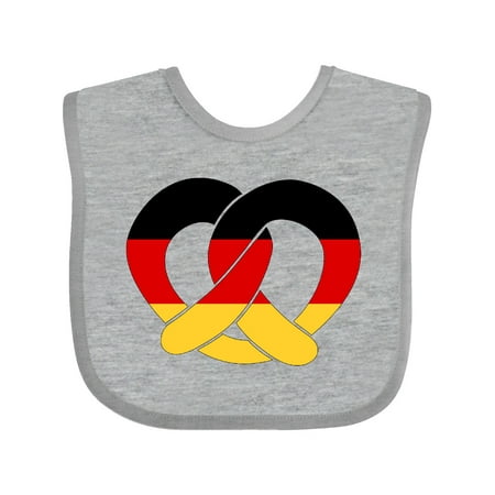 Inktastic German Flag in Pretzel Shape Gift Baby Boy or Baby Girl Bib