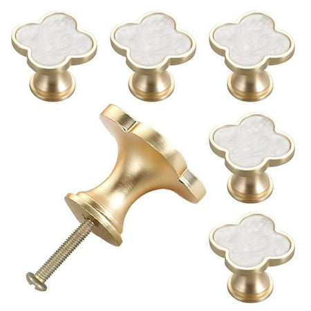 6 Pcs Four-Leaf Knobs Metal Handle Cabinet Drawer Pulls for Furniture Cabinet with Screws (White)
6 Pcs Four-Leaf Knobs Metal Handle Cabinet Drawer Pulls for Furniture Cabinet with Screws (White)
