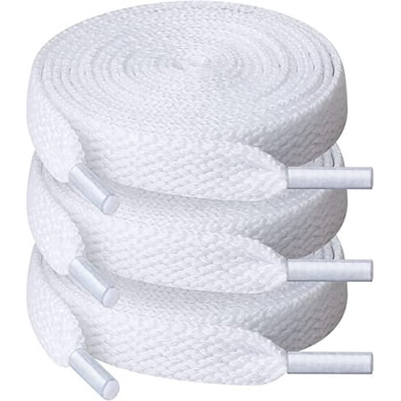 Three-piece laces 8mm wide flat laces for sneakers running adults kids (white) 1.2m long
Three-piece laces 8mm wide flat laces for sneakers running adults kids (white) 1.2m long