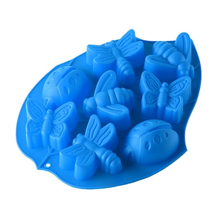 

Dragonfly Butterfly Bee Silicone Cake Chocolate Dessert Soap Mold Baking Mould Blue Food Grade Silicone