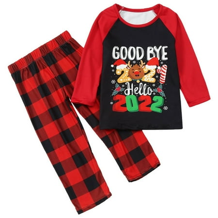 Matching Family Christmas Pajamas Sets with Elk Reindeer Xmas Plaid Holiday Sleepwear Long Sleeve Tee Pants Loungewear
Matching Family Christmas Pajamas Sets with Elk Reindeer Xmas Plaid Holiday Sleepwear Long Sleeve Tee Pants Loungewear